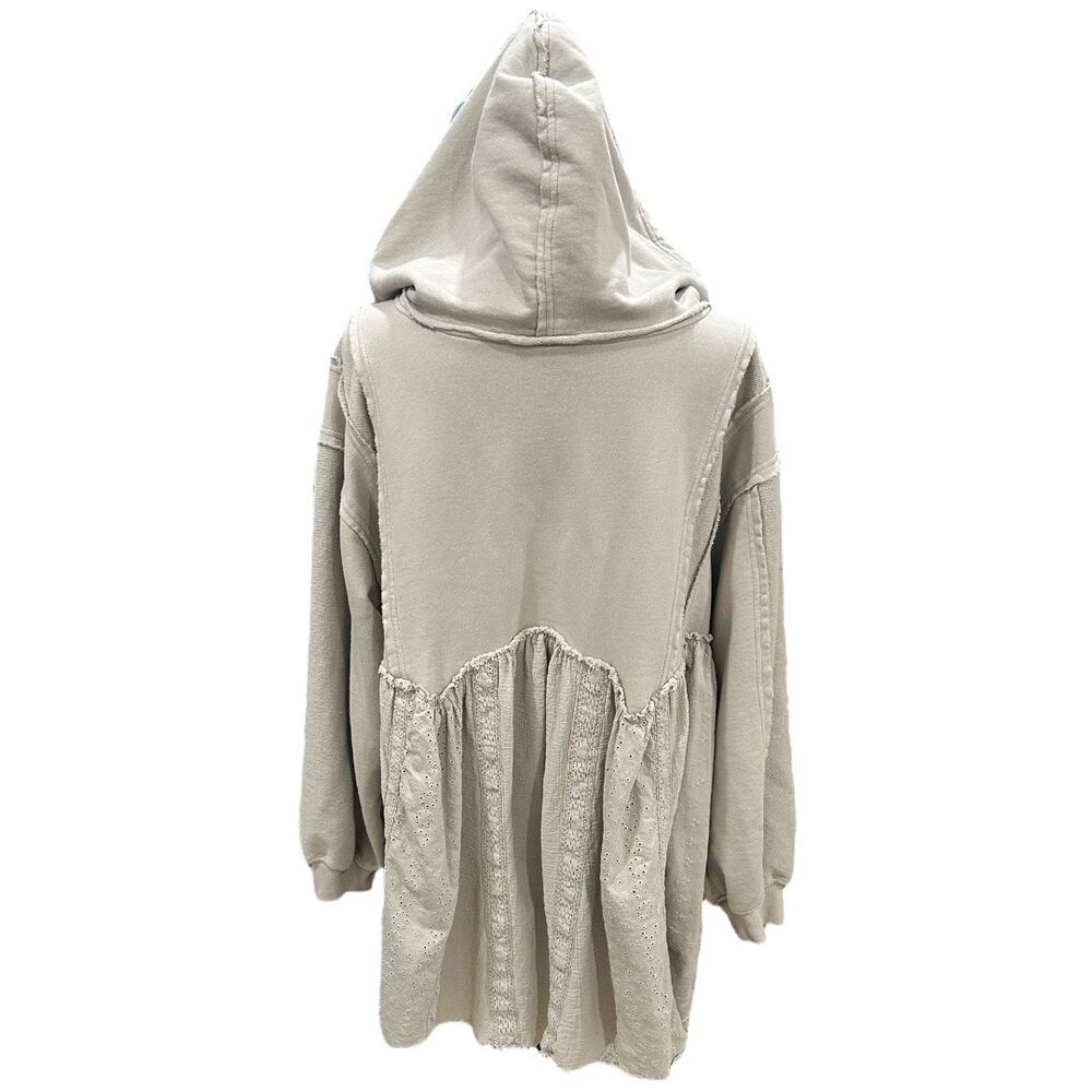 Free People Oversized Sage Green Hoodie Tunic - Picture 7 of 9